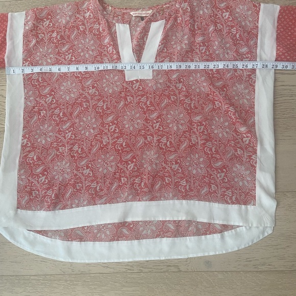 REBECCA TAYLOR 100% Silk Blouse with Dolman sleeves, floral pattern. - Picture 7 of 8
